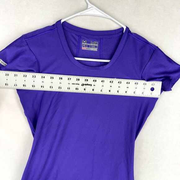 Under Armour Purple Fitted Workout Tee Womens Size M - Picture 9 of 9
